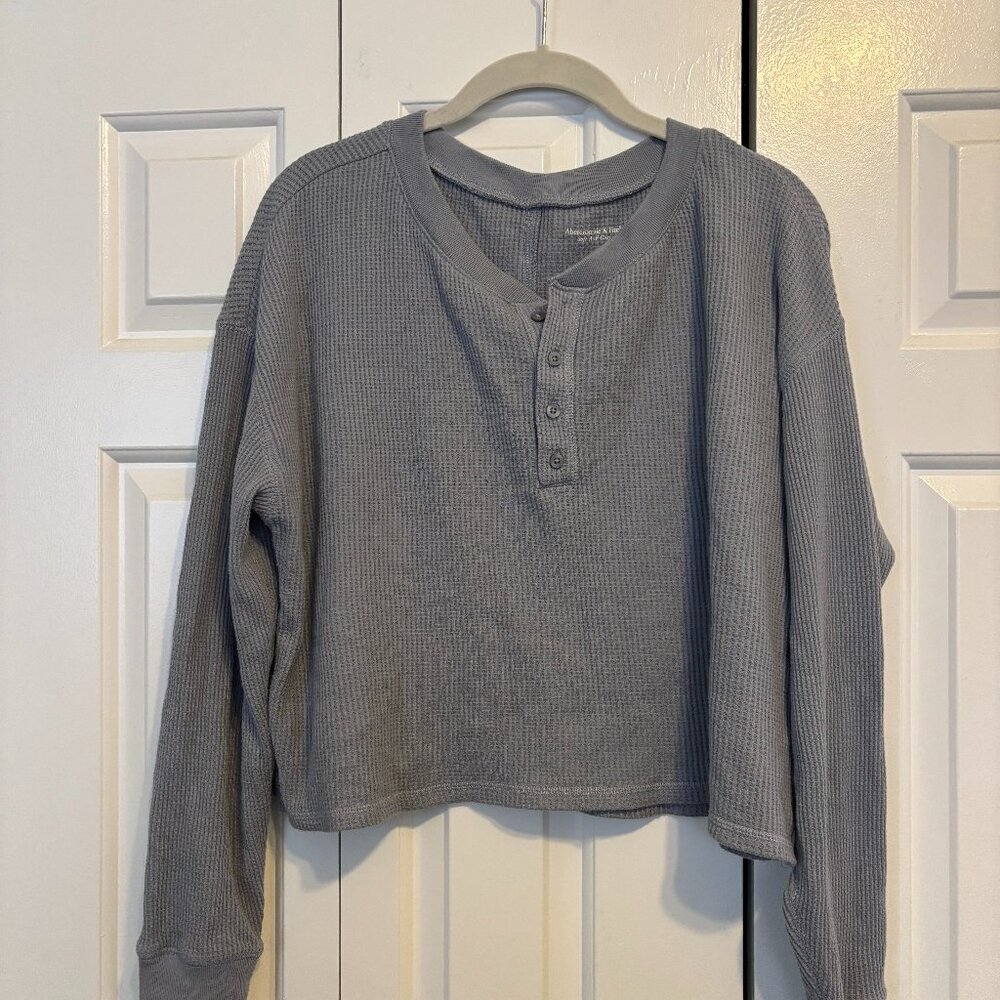 Blue Abercrombie Long-Sleeve Henley